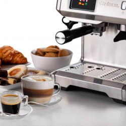 Μηχανή εσπρέσο Ariete ESPRESSO METAL PRO 1312/10, 1600W, 15 bar, 2 l, Οθόνη αφής, Ενσωματωμένος μύλος με 11 στάδια, Ανοξείδωτο, Inox