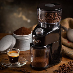 Rasnita electrica pentru macinat cafea Ariete COFFEE GRINDER 3023/00, 200W, 200 g, 14 nivele de macinare, 2-12 cesti, Negru