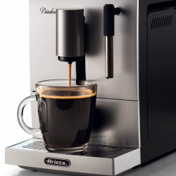 Espressor automat Ariete Diadema Automatica 1452/01, 1350W, 19 bar, 1,5 L, Rasnita incorporata, Afisaj tactil, Cafea boabe, Spumare lapte, Argintiu