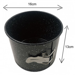 Форма за торта с падащо дъно Kinghoff KH 1790, 14x12см, Мраморно покритие,  Въглеродна Стомана, Черен