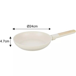 Комплект съдове за готвене Klausberg KB 7833, 12 части, Незалепващо покритие, Индукция, Бежов