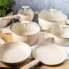 Set oale si tigai Klausberg, KB-7833, 12 piese, Acoperire antiaderenta, Inductie, Bej