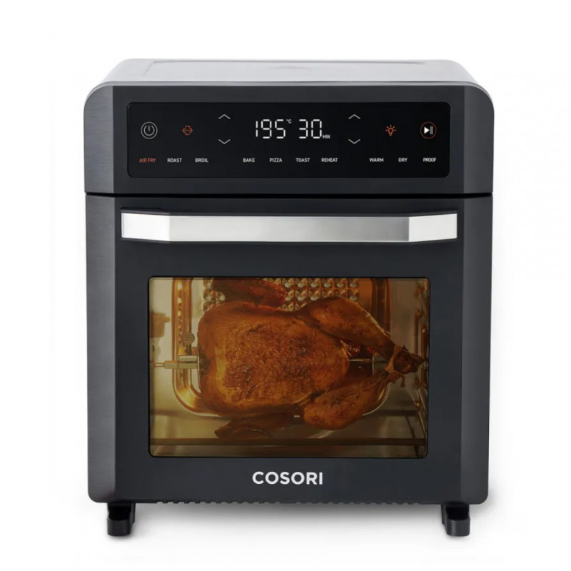 Φριτέζα-φούρνος ζεστού αέρα Cosori CAF-R121-KEU, 1800W, 12 l, 11 προγράμματα, 30-220C, Συστήματα ασφαλείας, Αξεσουάρ, Μαύρο