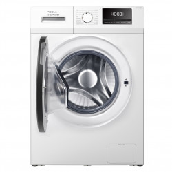 Пералня с предно зареждане Tesla WF71460T, 7 кг, 16 програми, 1400 rpm, Инверторен мотор, Клас А, Отложен старт, Защита от деца, Бял/сив