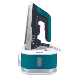 Beper P204CAL200 Iron, 2250W, Ceramic Plate, Thermostat, Filter, Continuous Cycle, White/Teal