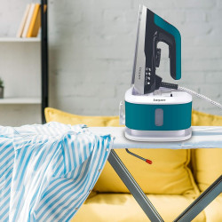 Beper P204CAL200 Iron, 2250W, Ceramic Plate, Thermostat, Filter, Continuous Cycle, White/Teal