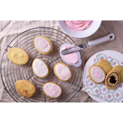 Set ustensile decorative biscuiti pentru Paste  Dr.Oetker 1879, 5 piese, 4 decoratii, 1 matrita, Otel inoxidabil, Argint