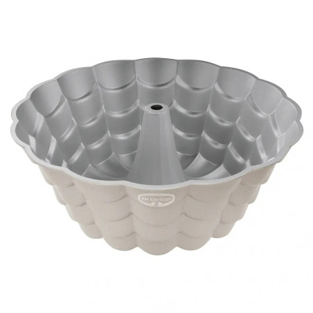 Forma de chec Dr.Oetker Floral 2551, 24 cm, Rotunda, Aluminiu turnat, Argintiu