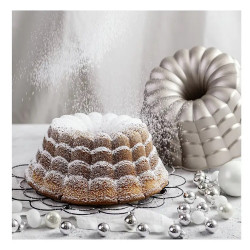 Φόρμα ψησίματος Dr.Oetker Floral 2551, 24 cm, Στρογγυλό, Χύτευση αλουμινίου, Ασήμι