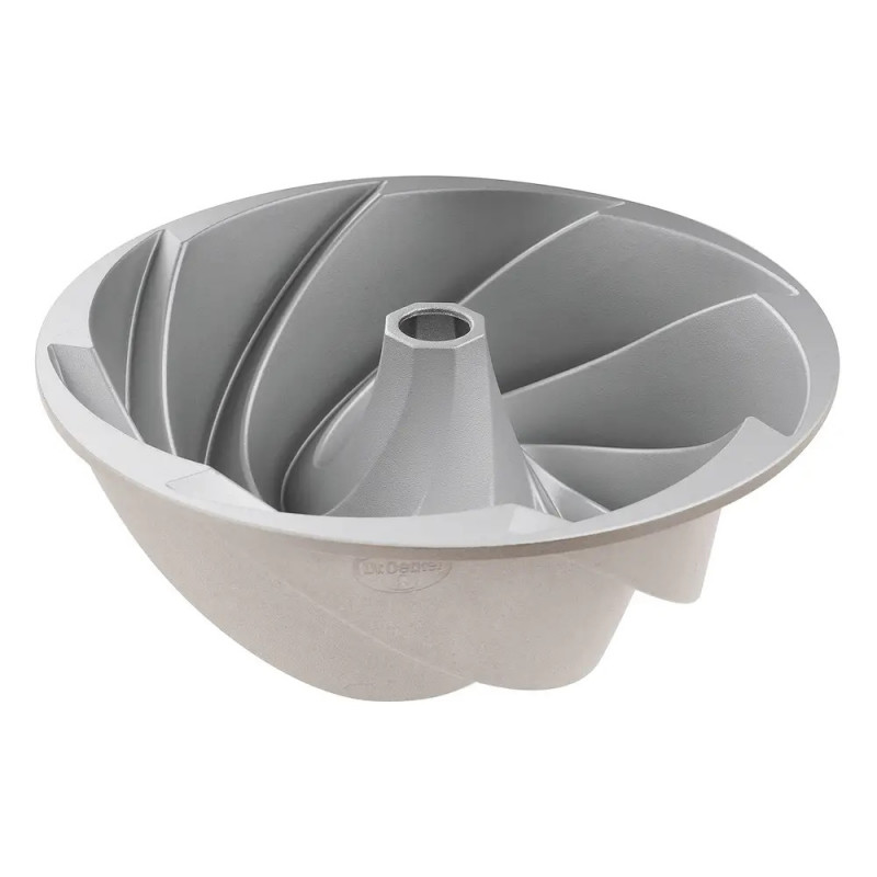 Forma pentru copt chec Dr.Oetker Twist Baking Mould 2552, 22 cm, Rotunda, Aluminiu turnat, Argintiu