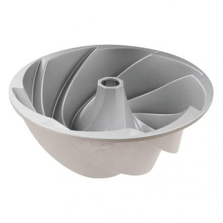 Forma pentru copt chec Dr.Oetker Twist Baking Mould 2552, 22 cm, Rotunda, Aluminiu turnat, Argintiu