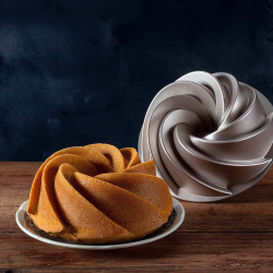 Φόρμα ψησίματος Dr.Oetker Twist 2552, 22 cm, Στρογγυλό, Χυτό αλουμίνιο, Ασημί