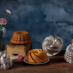 Форма за печене Dr.Oetker Twist 2552, 22 см, Кръгла, Алуминиева отливка, Сребрист