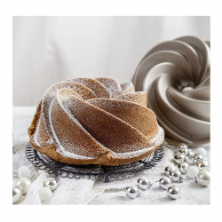 Φόρμα ψησίματος Dr.Oetker Twist 2552, 22 cm, Στρογγυλό, Χυτό αλουμίνιο, Ασημί