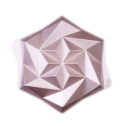 Форма за печене Dr.Oetker Origami 2556, 28 см, Форма "Оригами", Алуминиева отливка, Розово злато