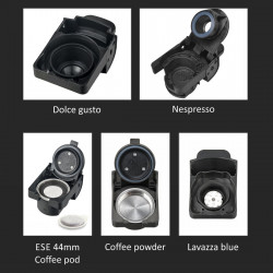 Espressor cafea macinata si capsule 8in1 Oliver Voltz OV51171M8R, 1450W, 19 bar, Alb/Auriu