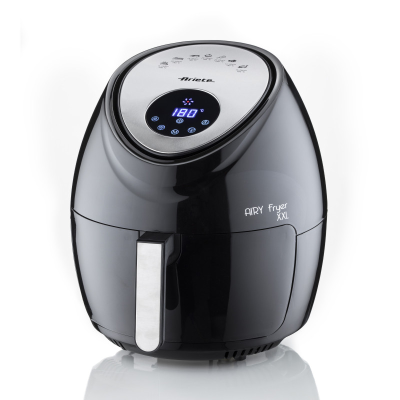 Фритюрник с горещ въздух Ariete AIRY FRYER XXL 4618/00, 1800W, 5.5 л, 7 програми, Таймер, LCD сензорен дисплей, Черен