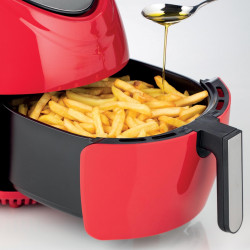 Φριτέζα ζεστού αέρα Ariete AIRY FRYER XXL 4618/01, 1800W, 5.5 l, 7 προγράμματα, χρονοδιακόπτης, οθόνη αφής LCD, Κόκκινο