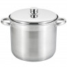 Rosberg R51211B30S Deep Pot, 30 x 23 cm, 16.2 L, Metal Lid, Induction, Stainless Steel