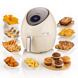 Friteuza cu aer cald Ariete AIRY FRYER XXL 4618/02, 1800W, 5.5 L, 7 programe, Timer, Ecran tactil LCD, Bej