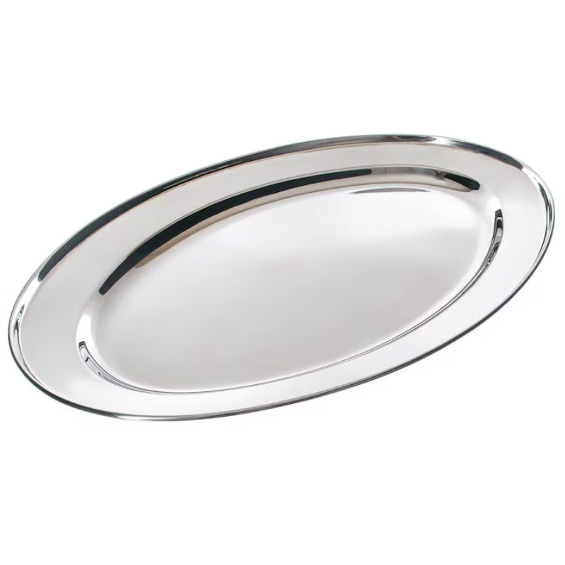 Kinghoff KH 1232 Serving Tray, 40 cm, Oval, Stainless Steel