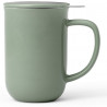 Cana pentru ceai cu infuzor si capac Viva Scandinavia Minima V77546, 500 ml, Portelan, Verde