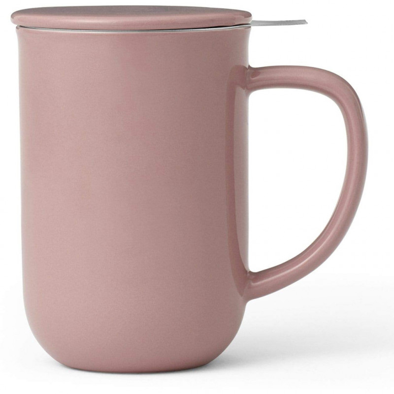 Bol pentru ceai cu infuzor și kapak Viva Scandinavia Minima V77550, 500 ml, Porcelan, Rosow
