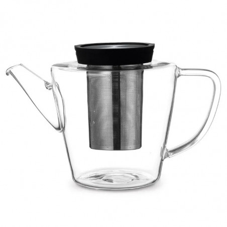 INFUSION Viva Scandinavia V27801 Teapot with Strainer, 1 L, Silicone Lid, Clear