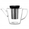 INFUSION Viva Scandinavia V27801 Teapot with Strainer, 1 L, Silicone Lid, Clear