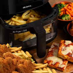 Ariete MAXI 4626/00 Hot Air Fryer, 1300 W, 6 L, 8 Programs, 35–200°C, LCD Touch Panel, Black