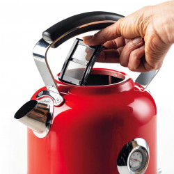 Ηλεκτρικός βραστήρας Ariete MODERNA 2854/00, 2000W, 1.7 l, Θερμόμετρο, ασύρματη βάση 360C, Αφαιρούμενο φίλτρο, Κόκκινο