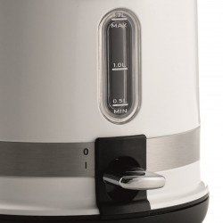 Ηλεκτρικός βραστήρας Ariete MODERNA 2854/01, 2000W, 1.7 l, Θερμόμετρο, ασύρματη βάση 360C, Αφαιρούμενο φίλτρο, Λευκό