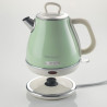 Ariete VINTAGE 2868/04 Electric Kettle, 1630W, 1 L, Metal Body, Rapid Boiling, Cordless Base, Green