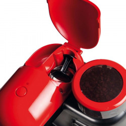 Espressor manual Ariete ESPRESSO MODERNA 1318/00, 1080W, 15 bar, 0.8 L, Rasnita de cafea incorporata, Spumare lapte, Rosu