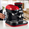 Μηχανή εσπρέσο Ariete ESPRESSO MODERNA 1318/00, 1080W, 15 bar, 0.8 l, Ενσωματωμένος μύλος καφέ, Ατμομάγειρας, Κόκκινο