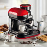 Ariete ESPRESSO MODERNA 1318/00 Espresso Machine, 1080W, 15 bar, 0.8 L, Built-in Grinder, Steamer, Red