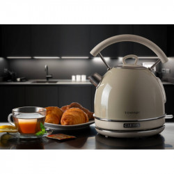 Електрическа кана/чайник Ariete VINTAGE 2877/03, 2000W, 1.7 л, Стоманен корпус, Студена повърхност, 360 основа, Бежов