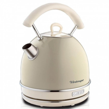 Ceainic electric Ariete VINTAGE 2877/03, 2000W, 1.7 L, Corp otel, Suprafata rece, Baza 360°, Bej