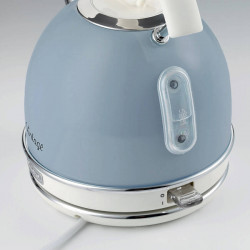 Ariete VINTAGE 2877/05 Electric Kettle, 2000W, 1.7 L, Stainless Steel Body, Cool-Touch Surface, 360° Base, Blue