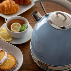 Електрическа кана/чайник Ariete VINTAGE 2877/05, 2000W, 1.7 л, Стоманен корпус, Студена повърхност, 360 основа, Син