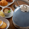 Ariete VINTAGE 2877/05 Electric Kettle, 2000W, 1.7 L, Stainless Steel Body, Cool-Touch Surface, 360° Base, Blue