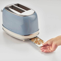 Prajitor de paine Ariete VINTAGE 0155/05, 810W, 2 felii, 3 functii, 6 trepte, Tava firimituri detasabila, Albastru