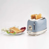Ariete VINTAGE 0155/05 Toaster, 810W, 2-slice, 3 functions, 6 settings, Removable crumb tray, Blue