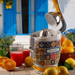 Πρέσα εσπεριδοειδών Ariete Positano JUICER 0413/0P, 85W, Μεταλλικό σώμα, Αθόρυβη λειτουργία, 2 εξαρτήματα, Λευκό/Κίτρινο