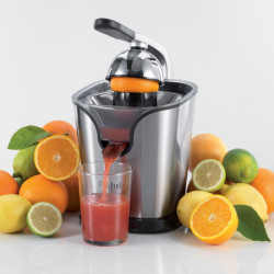 Presa electrica pentru citrice Ariete PRO JUICE 0411, 160W, Carcasa din otel, Con dublu cu clape, Inox