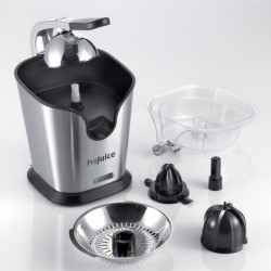 Цитрус преса Ariete PRO JUICE 0411, 160W, Корпус от стомана, Двоен конус с клапи, Инокс