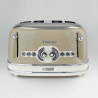 Τοστιέρα ψωμιού Ariete VINTAGE 0156/03, 1600W, 4 φέτες, 3 λειτουργίες, 6 στάδια, αφαιρούμενος δίσκος ψίχας, Μπεζ