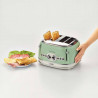 Prajitor de paine Ariete VINTAGE 0156/04, 1600W, 4 felii, 3 functii, 6 trepte, Tava firimituri detasabila, Verde