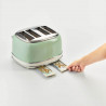 Prajitor de paine Ariete VINTAGE 0156/04, 1600W, 4 felii, 3 functii, 6 trepte, Tava firimituri detasabila, Verde