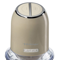 Tocator alimente Ariete VINTAGE 0438/03, 400W, 600 ml, 2 viteze, Otel inoxidabil, Bej